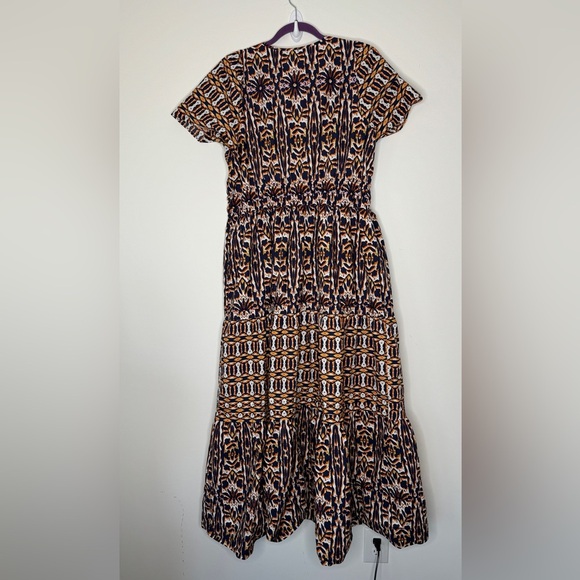 Anthropologie Maeve Somerset Maxi Dress Blue Orange 1X - Picture 4 of 8